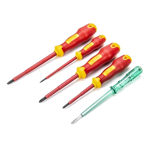 SATA ST09302U VDE Isoliertes Schraubendreher, Schraubenzieher Set mit rutschfestem und ergonomischem Griff 5 Tlg. SATA ST09302U VDE Isoliertes Schraubendreher, Schraubenzieher Set mit rutschfestem und ergonomischem Griff 5 Tlg. von SATA