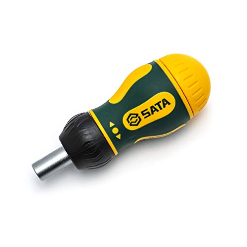 SATA Stubby-Ratschenschraubendreher mit Bit-Magazin, 6-teilig ST09348 (Ratschenschraubendreher Ratschenschraubendrehersatz Bitsatz Schraubendreherbits Schraubendreherbitsatz) von SATA