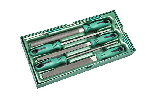 SATA Werkstattfeilen-Satz, 8-teilig ST09910 (Werkstattfeilensatz Werkstattfeilen Werkstattfeile), ideal zum Formen, Schärfen, und für Materialentfernungsarbeiten an Holz oder Metall von SATA