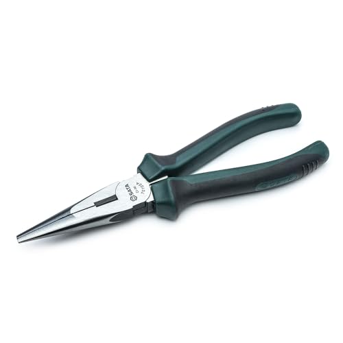 SATA ST70102AST, Flachrundzange mit Schneidkante 210 mm/8 inch mit rutschfestem TPE Griff und Körper aus Chrom Nickel Stahl für hohe Belastbarkeit SATA ST70102AST, Flachrundzange mit Schneidkante 210 mm/8 inch mit rutschfestem TPE Griff und Körper aus Chrom Nickel Stahl für hohe Belastbarkeit von SATA