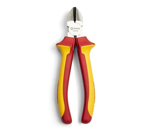 SATA ST70233ST, VDE Isolierter Seitenschneider 190 mm/7 inch mit rutschfestem TPE-Griff und Körper aus Chrom-Nickel-Stahl für hohe Belastbarkeit SATA ST70233ST, VDE Isolierter Seitenschneider 190 mm/7 inch mit rutschfestem TPE-Griff und Körper aus Chrom-Nickel-Stahl für hohe Belastbarkeit von SATA
