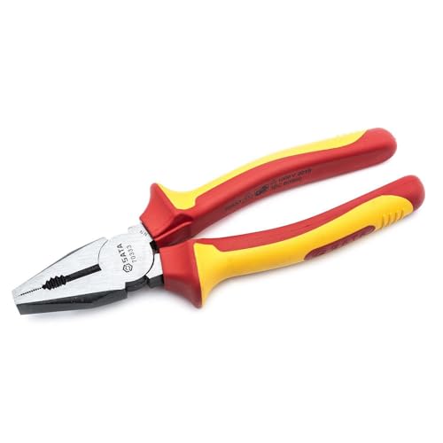 SATA ST70333ST, VDE Isolierte Koombinationszange 210 mm/8 inch mit rutschfestem TPE-Griff und Körper aus Chrom-Nickel-Stahl für hohe Belastbarkeit SATA ST70333ST, VDE Isolierte Koombinationszange 210 mm/8 inch mit rutschfestem TPE-Griff und Körper aus Chrom-Nickel-Stahl für hohe Belastbarkeit von SATA