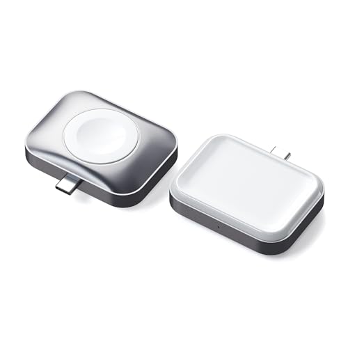 SATECHI 2-in-1 USB-C Tragbares Apple WatchLadegerät & AirPods Ladegerät, Doppelseitiges Apple Watch-Reiseladegerät - Für die Serien 9/8/7/6/5/4/3/2/SE & Apple Watch Ultra/Ultra 2, AirPods 1/2/3/Pro von SATECHI