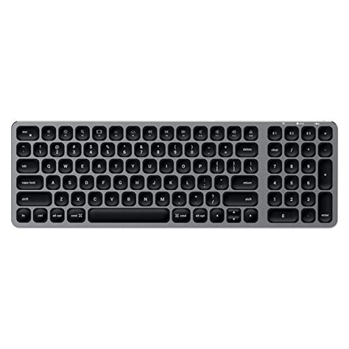 SATECHI Kompakte Kabellose Bluetooth Tastatur mit Hintergrundbeleuchtung – Bluetooth 5.0 & Multi-Device-Sync – Für M2/ M1 MacBook Pro/Air, M2/ M1 iPad Pro/Air, M2 Mac Mini (US-englisches Layout) von SATECHI