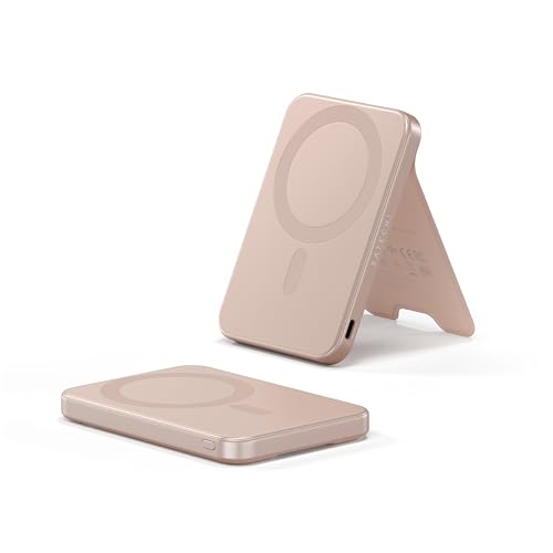 SATECHI OntheGo Powerbank Qi2 5000mAh mit Ständer – 15W Schnellladung, Externe tragbare Batterie/Akku, Ladegerät für iPhone & Android – Desert Rose SATECHI OntheGo Powerbank Qi2 5000mAh mit Ständer – 15W Schnellladung, Externe tragbare Batterie/Akku, Ladegerät für iPhone & Android – Desert Rose von SATECHI