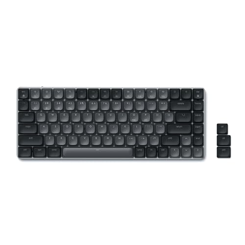 SATECHI SM1 75% mechanische Tastatur, LED-Hintergrundbeleuchtung Bluetooth-Tastatur, 84 Tasten kompakte drahtlose Tastatur, Gaming-Tastatur für Mac und Windows – US Layout von SATECHI