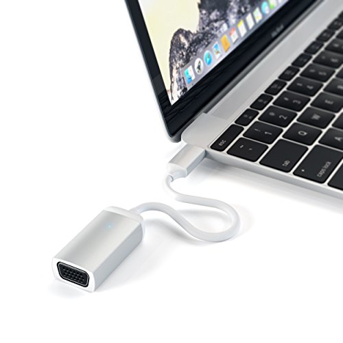 SATECHI Type-C VGA USB-C Kabel Adapter 1080p/60Hz - Für M2/ M1 MacBook Pro/Air, M2/ M1 iPad Pro/Air, M2 Mac Mini, iMac M1 (Silver) von SATECHI