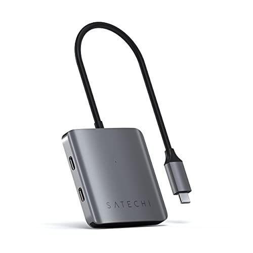 SATECHI USB-C Hub 4-Port – Nur Datenübertragung (kein Laden/Video) – Für M2, M1 MacBook Pro/Air, M2, M1 iPad Pro/Air, M2 Mac Mini, iMac von SATECHI