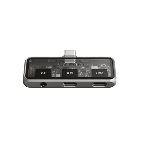 SATECHI USB-C Hub Mobile mit 4K HDMI, 100W Pass-Through-Ladung, 10Gbps Datenübertragung, 3,5-mm-Audioanschluss, 4-in-1 USB-C Adapter für iPad, MacBook, Switch und mehr SATECHI USB-C Hub Mobile mit 4K HDMI, 100W Pass-Through-Ladung, 10Gbps Datenübertragung, 3,5-mm-Audioanschluss, 4-in-1 USB-C Adapter für iPad, MacBook, Switch und mehr von SATECHI