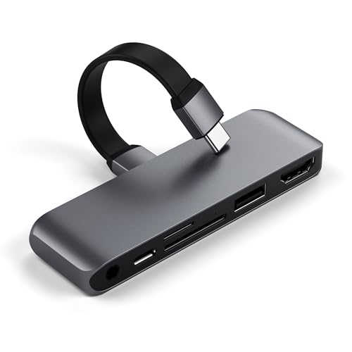 SATECHI USB-C Mobile Pro SD Adapter, mit USB-C PD Ladefunktion, 4K HDMI, USB 3.0, Micro/SD-Kartenleser & 3,5 mm Kopfhöreranschluss, für M2/M1 iPad Pro, M1 iPad Air, iPad Mini & mehr von SATECHI