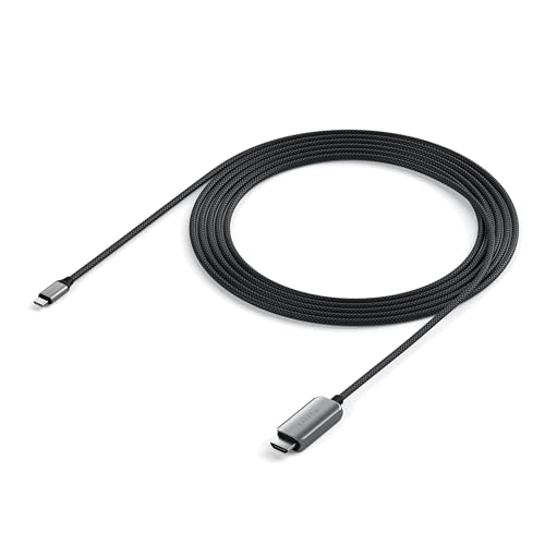 SATECHI USB-C auf HDMI 2.1 8K Kabel, mit 8K@60Hz und 4K@120Hz, Typ-C auf HDMI Kabel, Thunderbolt 3/4 - Für MacBook Pro, MacBook Air, iPad Pro, iPhone 15 und mehr (6,5 Fuß/2M) von SATECHI