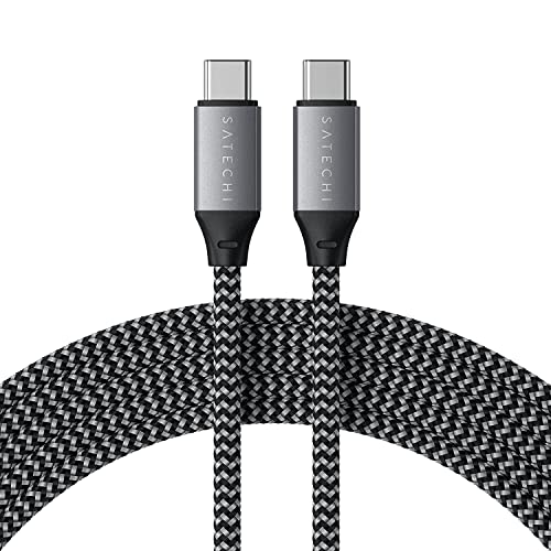 SATECHI USB-C auf USB-C Kabel 100W für USB-C Geräte, 200 cm, für MacBook Pro, Air M2, M1, iPad Pro, Air M2, M1, Mac Mini M2, iMac M1-2 Meter von SATECHI