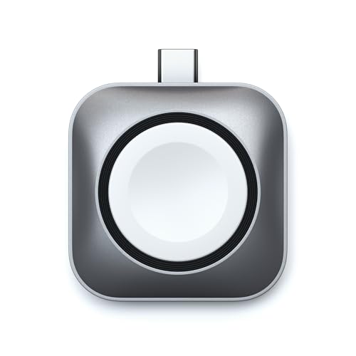 SATECHI Magnetisches USB-C Ladegerät, MFi-Zertifiziert, tragbares Uhrenladegerät, kompatibel mit Apple Watch Ultra, Serien 10-1 (Kabel Nicht enthalten) von SATECHI
