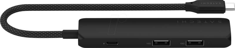 ST-P4SK - Satechi USB-C 4-in-1 Slim Multiport Adapter 4K Black von SATECHI