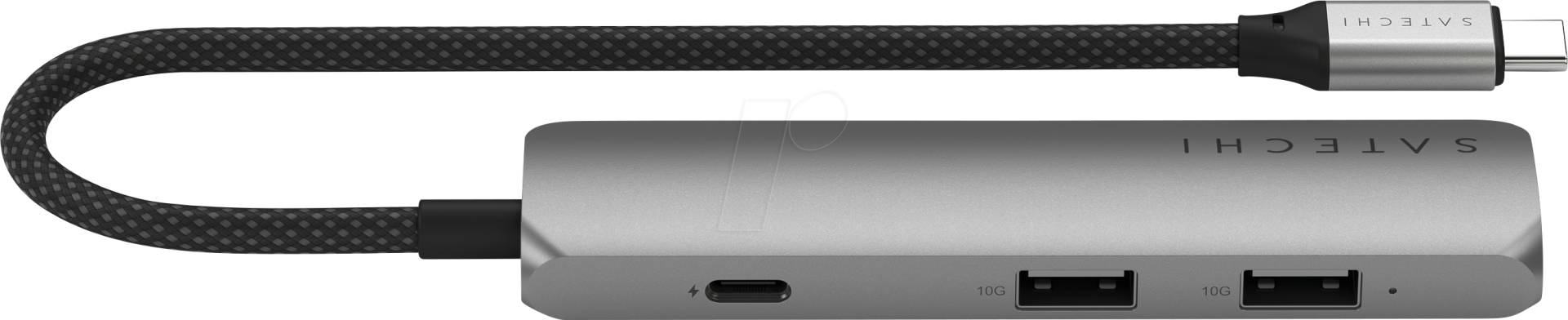 ST-P4SM - Satechi USB-C 4-in-1 Slim Multiport Adapter 4K Space Grey ST-P4SM - Satechi USB-C 4-in-1 Slim Multiport Adapter 4K Space Grey von SATECHI