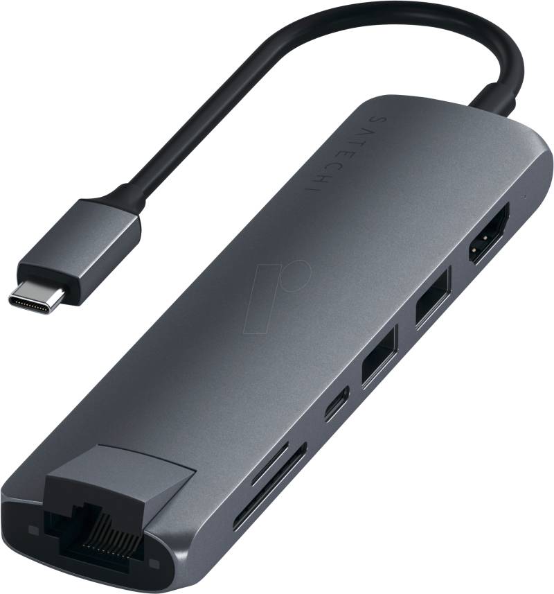 ST-UCSMA3M - Satechi Type-C Multi-Port Hub 4K Ethernet Slim space gray von SATECHI