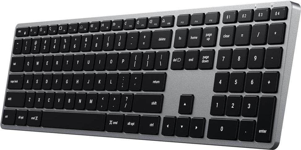 Satechi SLIM X3 Tastatur Bluetooth QWERTZ Deutsch Schwarz - Grau (ST-BTSX3M-DE) von SATECHI