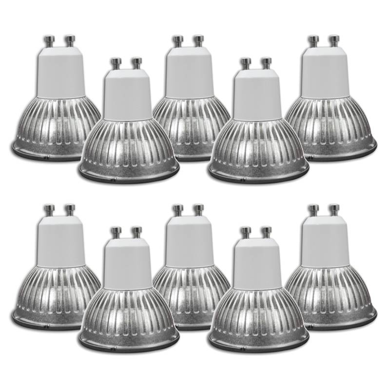 10 x LED Spot MR16 GU10, neutralweiß, 3500K, 60° NICHIA-LEDs - 3W -... von SATISFIRE