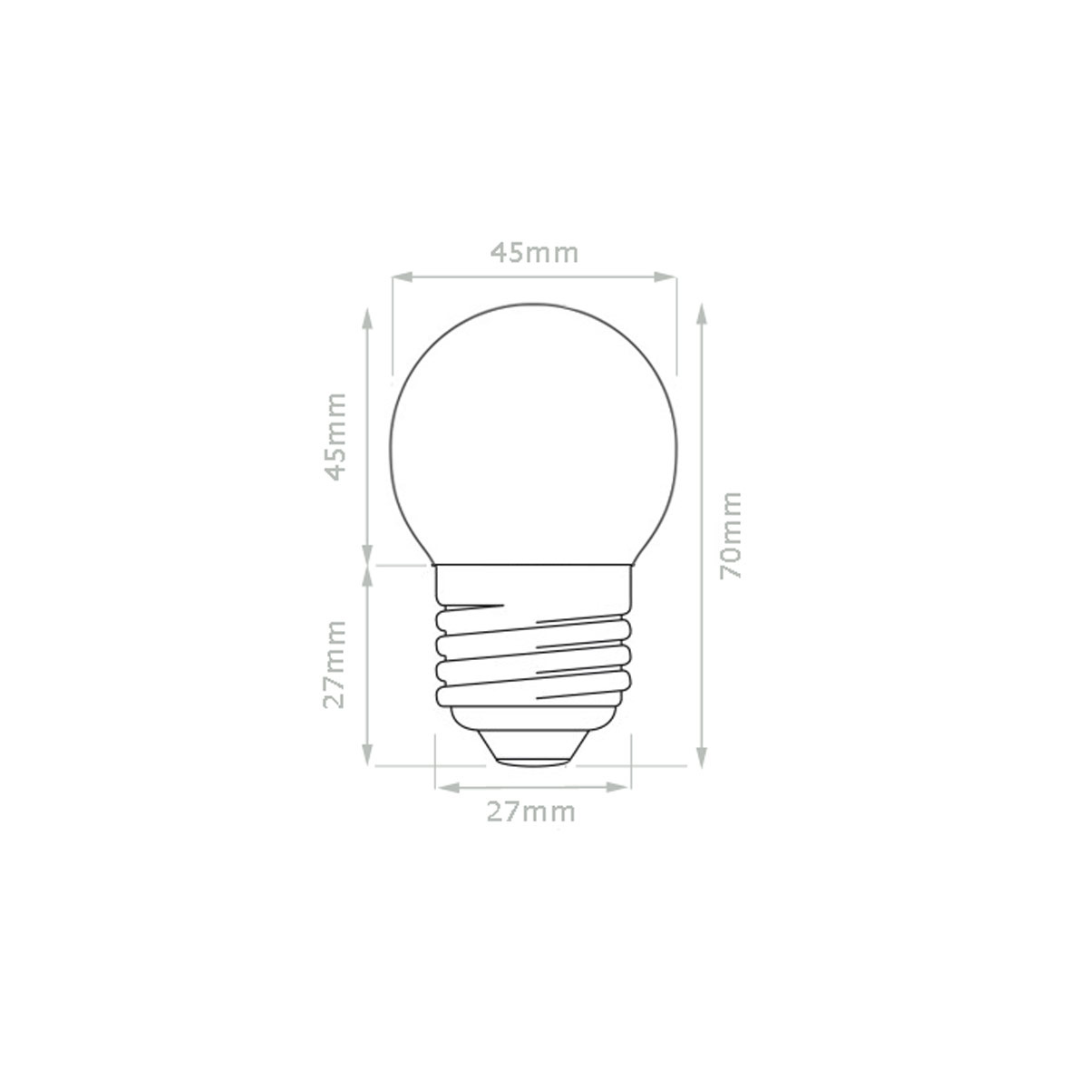 10er Set bunte LED Kugellampen (je 2x rot, grün, blau, gelb, orange... von SATISFIRE