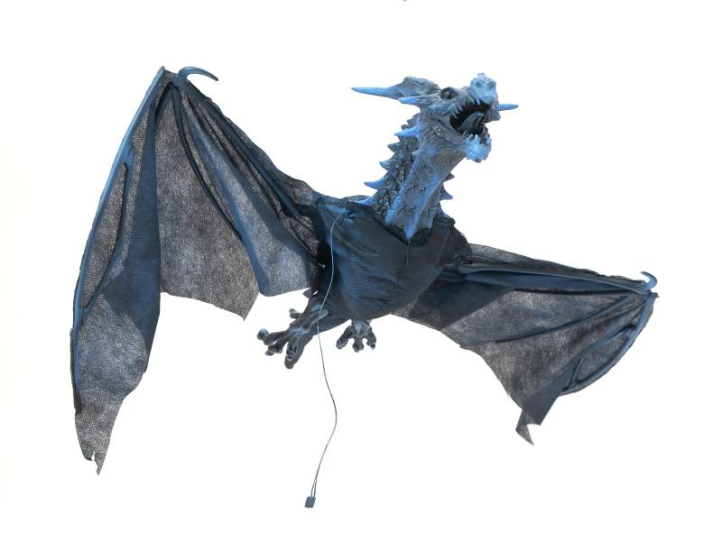 FLYING DRAGON - animierte Halloween Dekoration mit Licht- und Geräuscheffekten - 120cm - Sensor von SATISFIRE