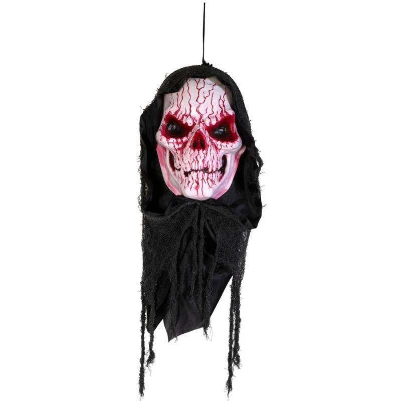Halloween Blut Totenkopf, 80cm - Gruseldekoration - Licht und Geräusche von SATISFIRE