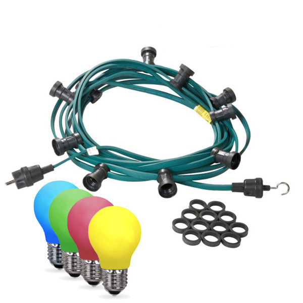 Illu-/Partylichterkette 30m - Außenlichterkette grün - Made in Germ... von SATISFIRE