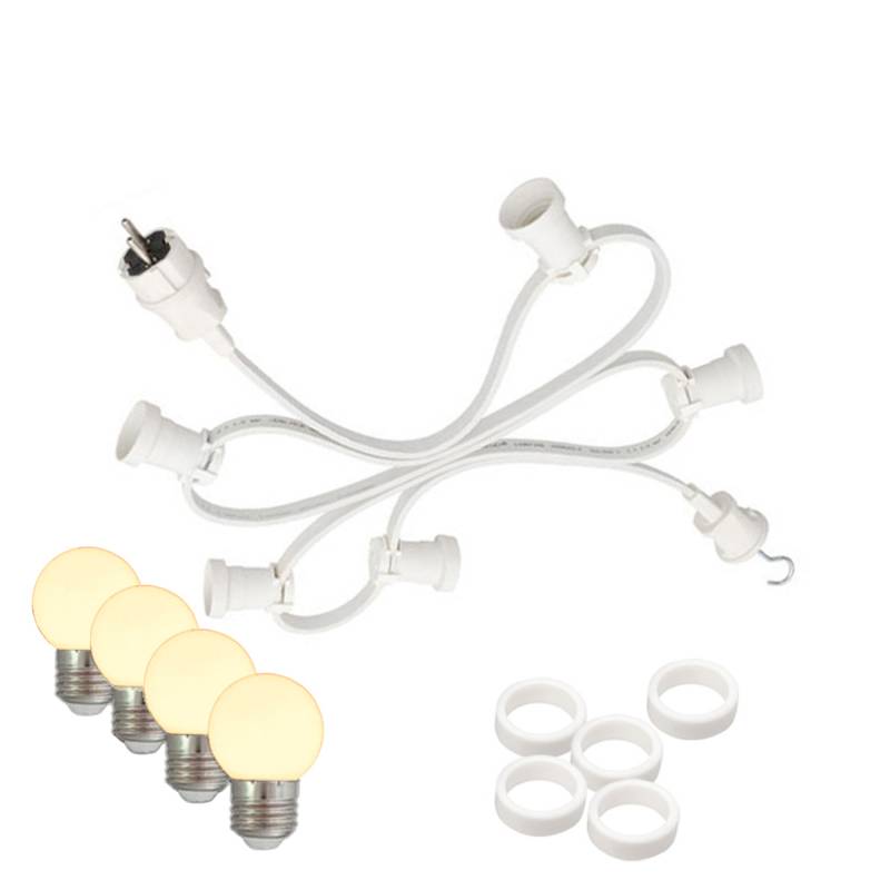 Illu-/Partylichterkette 40m - Außenlichterkette weiß -Made in Germa... von SATISFIRE