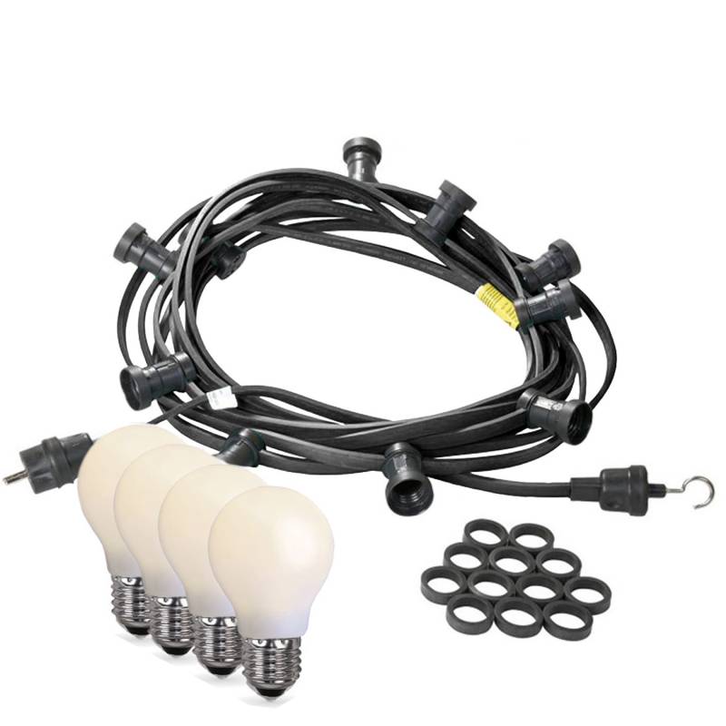 Illu-/Partylichterkette 5m - Außen - schwarz - Made in Germany- 5 b... von SATISFIRE