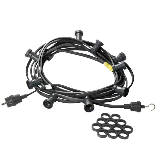 Illu-/Partylichterkette 40m - Außenlichterkette schwarz - Made in G... von SATISFIRE