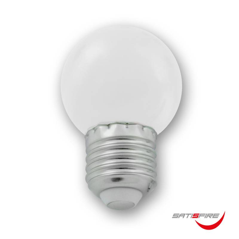 LED Leuchtmittel G45 - kaltweiß 6000K - E27 - 1W | SATISFIRE von SATISFIRE