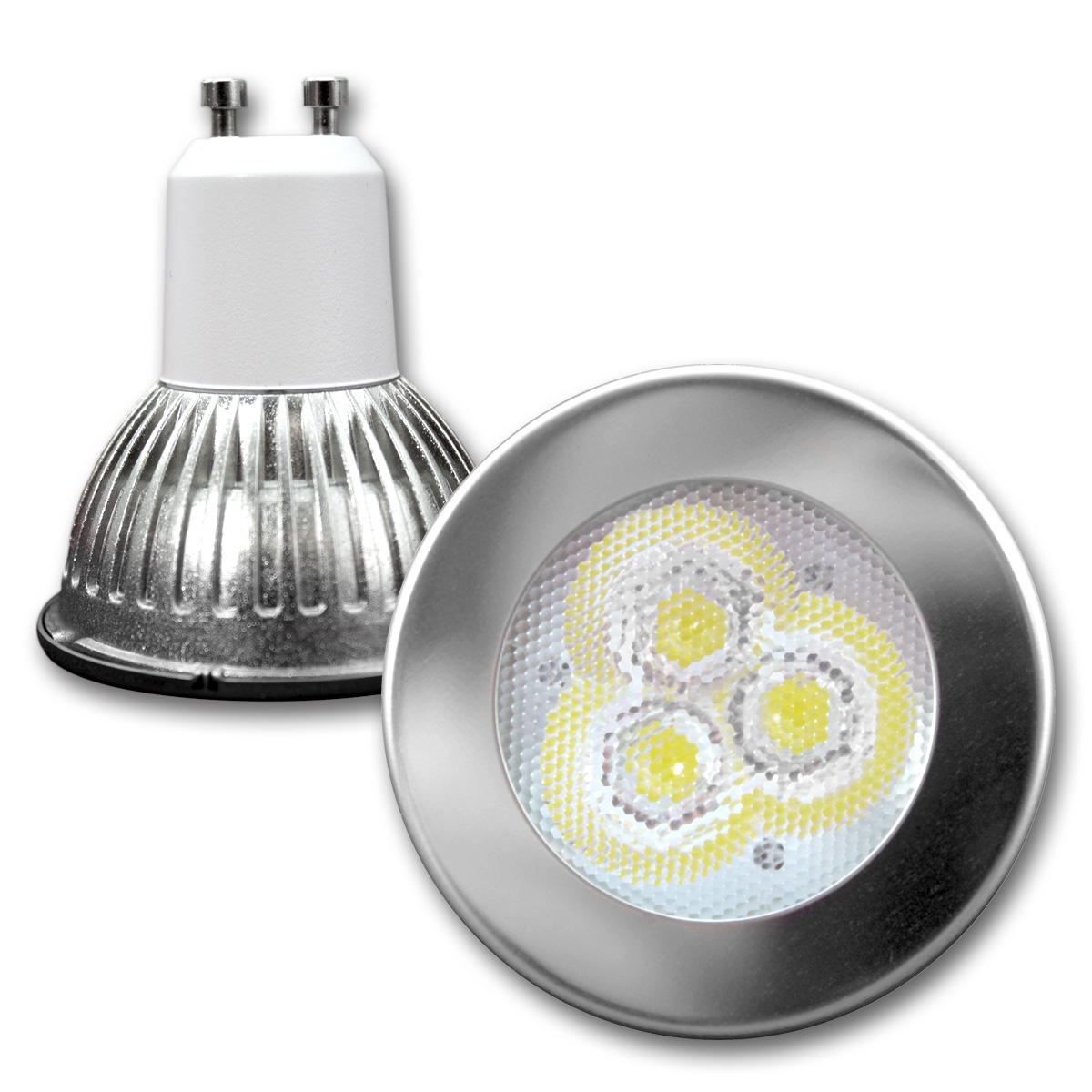 LED Spot MR16 GU10, warmweiß, 2700K, 60° NICHIA-LEDs - 3W von SATISFIRE