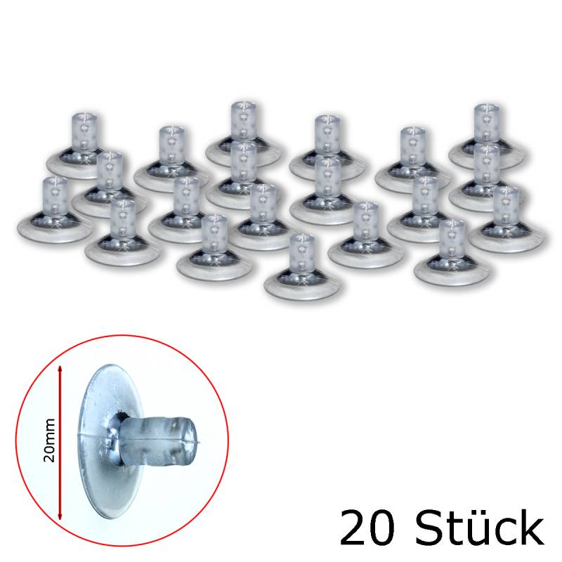 Lichterketten Saugnapf mit Kabelschlitz - 20mm - 20er Set - ideal für Fenster, Möbeln und Fliesen von SATISFIRE