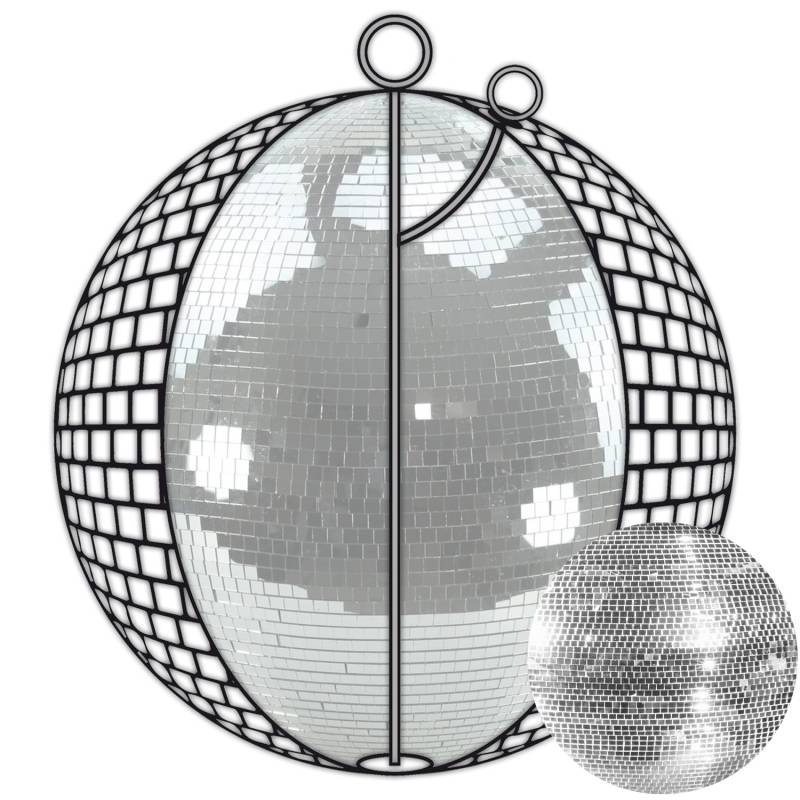 Spiegelkugel 100cm - silber - Diskokugel Echtglas - 7x7mm Spiegel - PREMIUM Serie von SATISFIRE