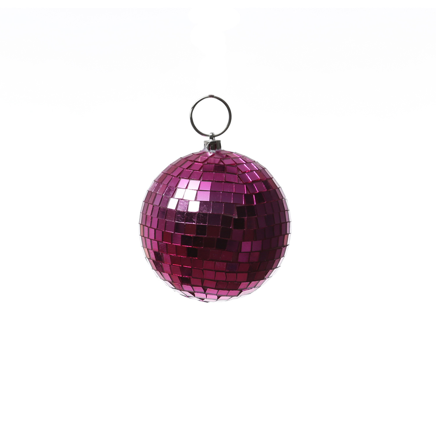 Spiegelkugel 10cm - Discokugel - Echtglas - 7x7mm Spiegel - pink von SATISFIRE