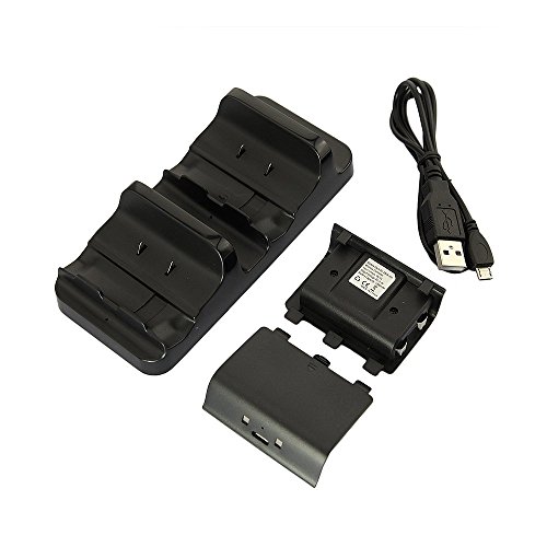 satkit Dual-Ladestation für Xbox One + 2 wiederaufladbare Akkus 1200 mAh satkit Dual-Ladestation für Xbox One + 2 wiederaufladbare Akkus 1200 mAh von SATKIT