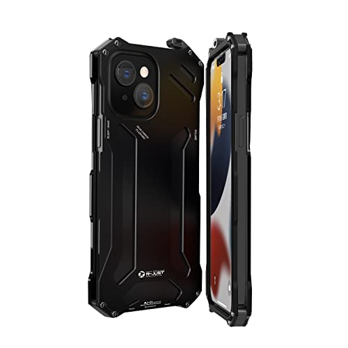 Luxury Metal Armor Case Hard Shockproof 2 Protect Cover Für iPhone 13mini - Schwarz von SATMW