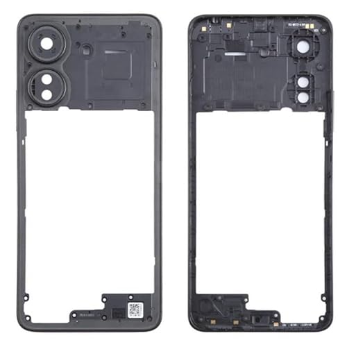 Mittelrahmengehäuse für Xiaomi Redmi 13C Mittelrahmen-Lünettenplatte Frontplatte Rückseite Gehäuse austauschen – Schwarz von SATMW