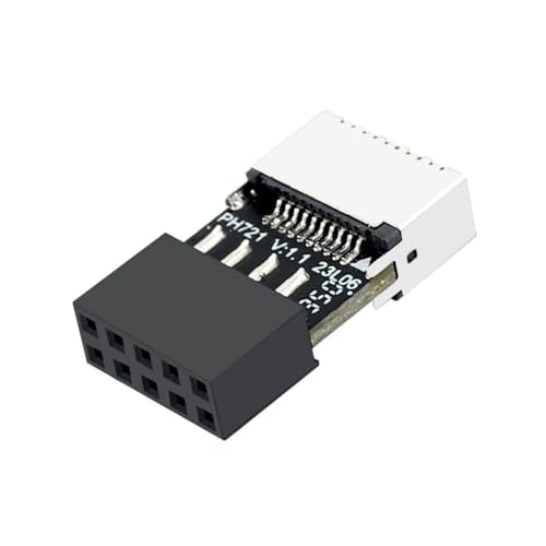 SATMW USB 2.0 9-Pin-Mann zum Typ E weiblichen Frontplattenbuchse zum 9Pin Mainboard Header-Erweiterungsadapteranschluss für den Desktop-PC SATMW USB 2.0 9-Pin-Mann zum Typ E weiblichen Frontplattenbuchse zum 9Pin Mainboard Header-Erweiterungsadapteranschluss für den Desktop-PC von SATMW