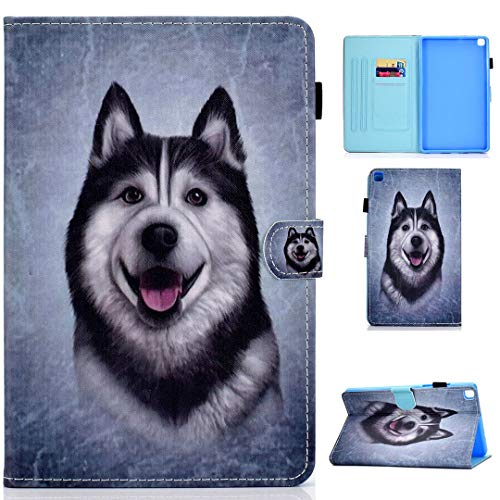 Hülle für Samsung Galaxy Tab A 8.0 (2019) SM-T290 T295 Schöne PU Leder Flip Double Magnet Wallet Stand Card Slots Case Cover DT-16 von SATURCASE
