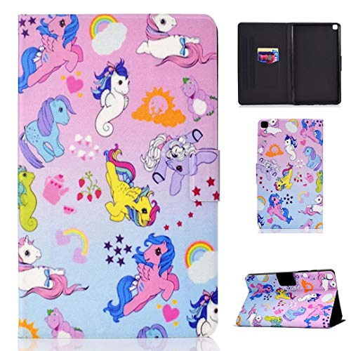 Hülle für Samsung Galaxy Tab A 8.0 (2019) SM-T290 T295 Schöne PU Leder Flip Double Magnet Wallet Stand Card Slots Case Cover DT-5 von SATURCASE