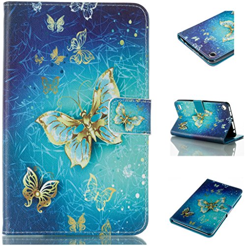 SATURCASE Amazon Fire 7 Hülle, PU Leder Magnetverschluss Brieftasche Standfunktion Schutzhülle Tablethülle Hülle für Amazon Kindle Fire 7 Tablet (7.0 inch HD Display - 2015 Release) (Entwurf-9) von SATURCASE