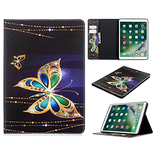 SATURCASE Schutzhülle für Apple iPad 10.2 2019/2020, schönes Muster, PU-Leder, Flip-Wallet Ständer, Kartenfächer, Schutzhülle für Apple iPad 10.2 2019/2020 (BFP-14) von SATURCASE
