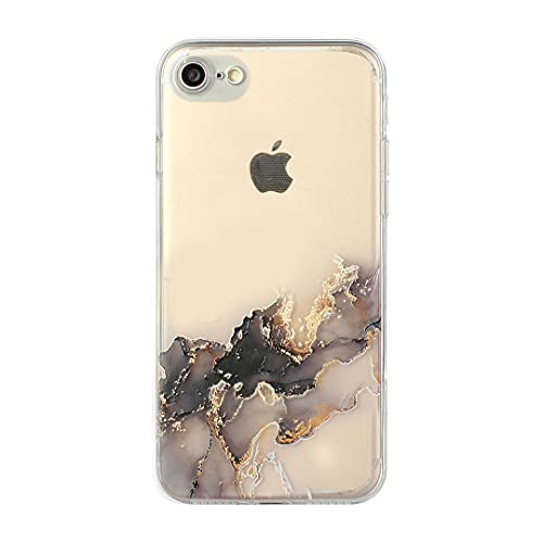 SATURCASE Schutzhülle für Apple iPhone 6 / 6S, schöne geprägte Marmor-Muster, transparent, ultradünn, weiches TPU-Gel, Silikon, Schutzhülle für Apple iPhone 6 / 6S (MU-6) von SATURCASE