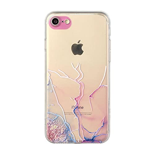 SATURCASE Schutzhülle für Apple iPhone 7 8 SE 2020, schöne geprägte Marmor-Muster, transparent, ultradünn, weiches TPU-Gel, Silikon, Schutzhülle für Apple iPhone 7 8 SE 2020 (MU-3) von SATURCASE