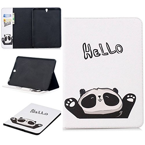 Samsung Galaxy Tab S3 9.7 Hülle, SATURCASE Schönes Muster PU Lederhülle Ledertasche Flip Brieftasche Case Tablet Tasche Hülle Schutzhülle Tablethülle für Samsung Galaxy Tab S3 9.7 SM-T820 T825 (BFT-5) von SATURCASE