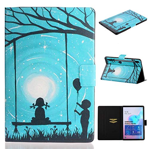 Schutzhülle für Samsung Galaxy Tab S6 10.5 SM-T860 T865, schönes PU-Leder Flip Double Magnet Wallet Stand Card Slots Case Cover mit Auto Sleep/Wake Up Funktion ML-3 von SATURCASE