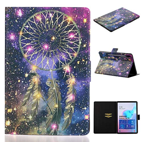 Schutzhülle für Samsung Galaxy Tab S6 10.5 SM-T860 T865, schönes PU-Leder Flip Double Magnet Wallet Stand Card Slots Case Cover mit Auto Sleep/Wake Up Funktion ML-6 von SATURCASE