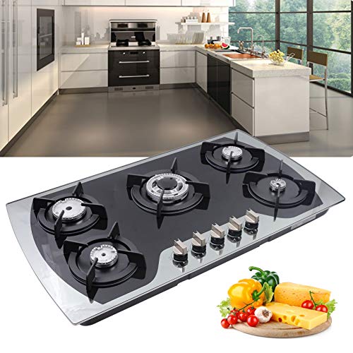 Gaskochfeld 5 Flammig Glas Gaskochfeld mit Automatischer Thermoelementschutz Einbau 5 Zonen Glas Gaskochfeld Erdgas Propangas 90cm Gaskochfeld 5 Flammig Glas Gaskochfeld mit Automatischer Thermoelementschutz Einbau 5 Zonen Glas Gaskochfeld Erdgas Propangas 90cm von SAUADY