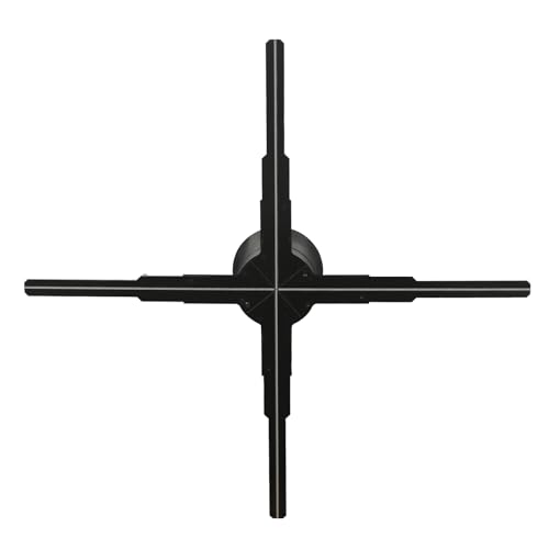 Hologramm-Lüfter-Projektor mit Fernbedienung LED-Hologramm-Lüfter kann in Einkaufszentren Ausstellungshallen Messen Schwarz 52 * 52CM von SAUADY