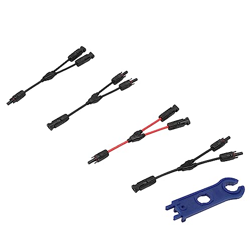 SAUADY 2 Paare Solar-Steckverbinder Y-Zweig Parallelkabel Kabel Stecker Verteiler für den Anschluss von Solarzellen Schwarz Länge jedes Kabels: 30cm SAUADY 2 Paare Solar-Steckverbinder Y-Zweig Parallelkabel Kabel Stecker Verteiler für den Anschluss von Solarzellen Schwarz Länge jedes Kabels: 30cm von SAUADY